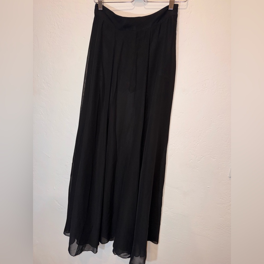 Sheer Black Maxi Skirt